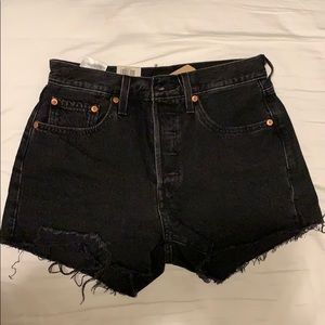 Vintage Levi’s 501 High Rise Black Shorts
